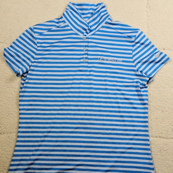 Nike Tops - Nike Golf Lexus Dri-Fit Striped Shirt Medium